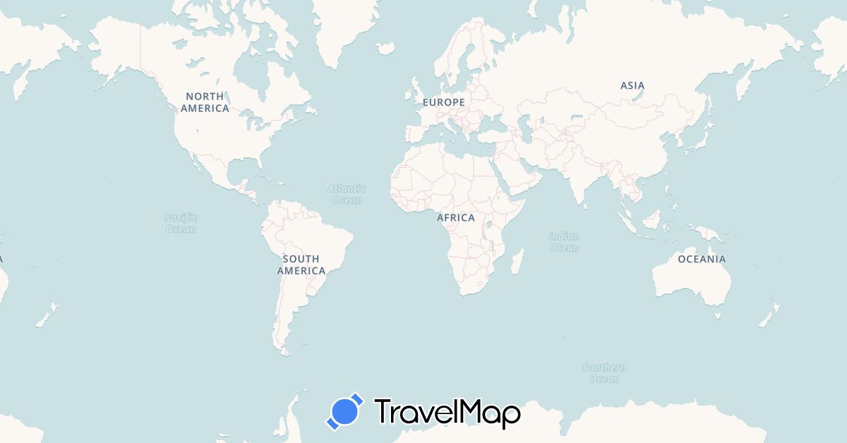 TravelMap itinerary: driving in Canada (North America)